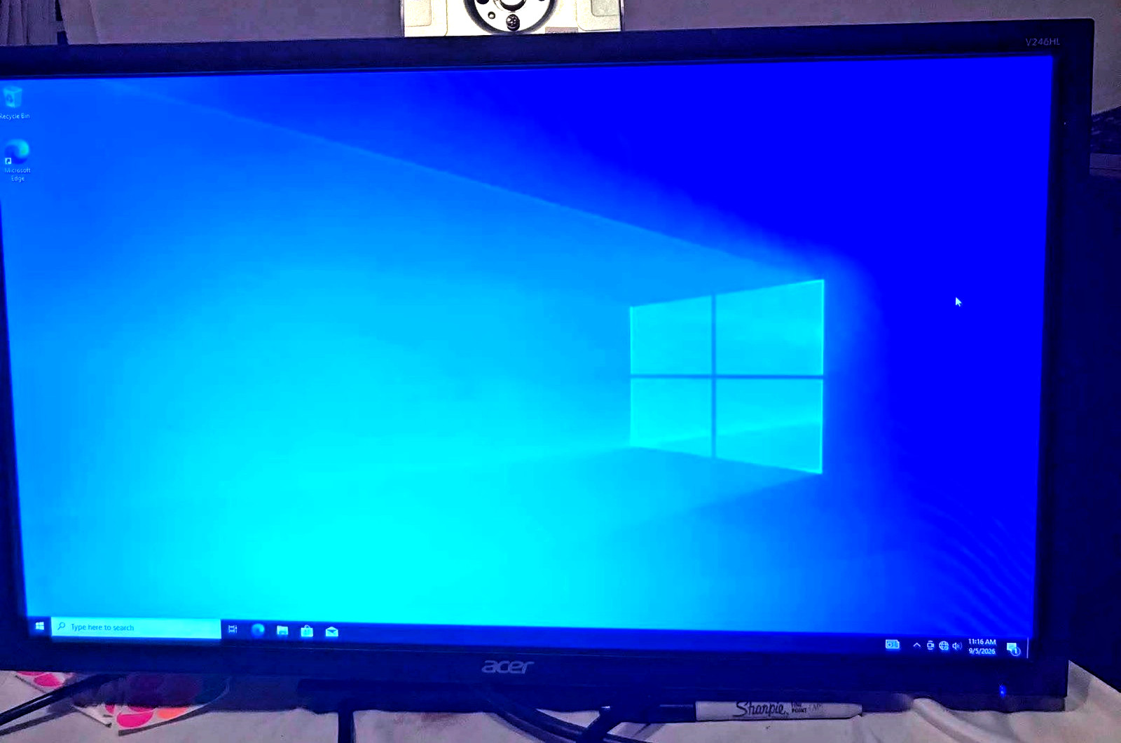 Acer V246HL 24" LED Monitor 1080p VGA DVI DisplayPort Tested & Working