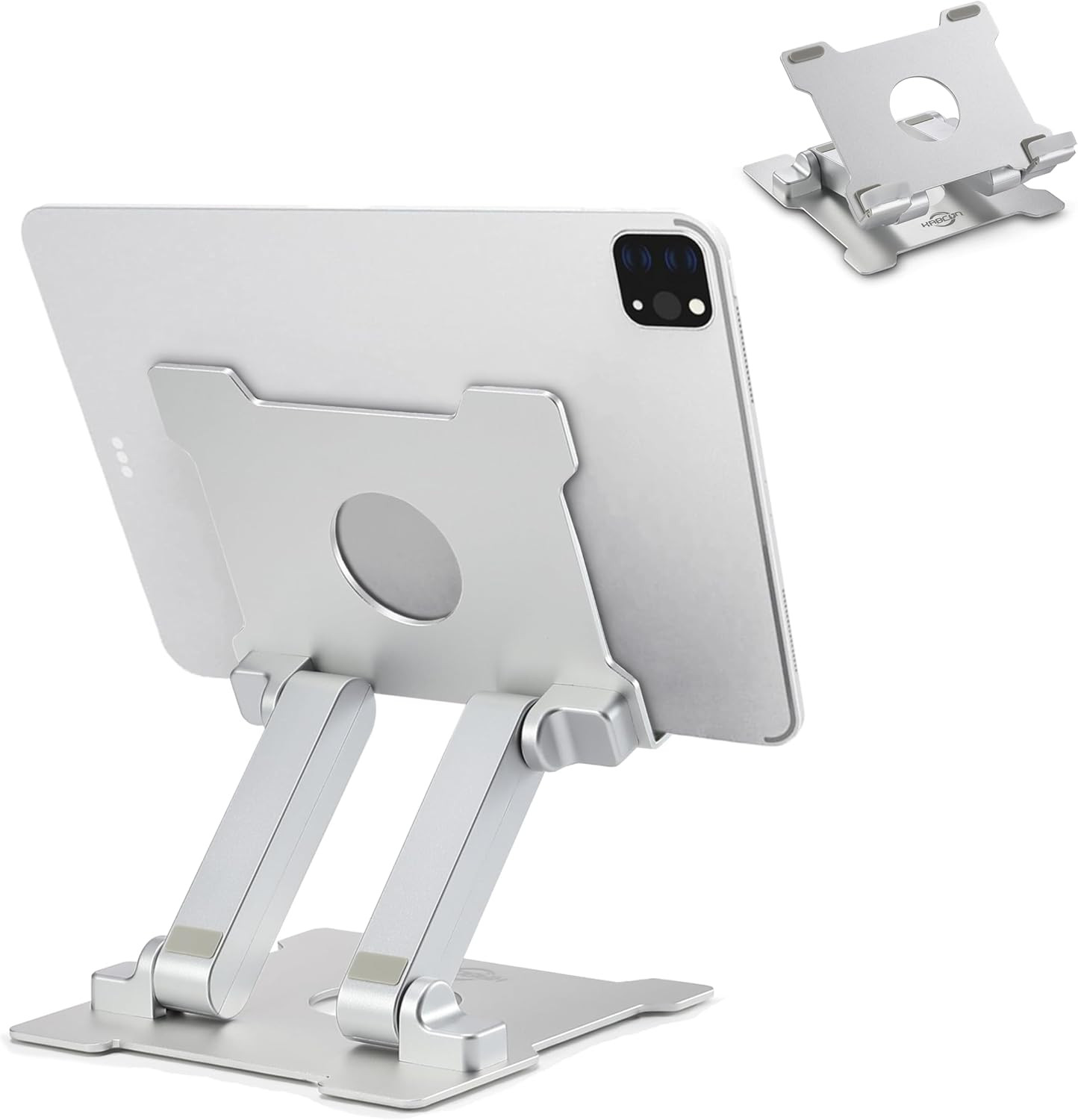 Soporte de aluminio ajustable y plegable para tabletas hasta 15 pulgadas solido