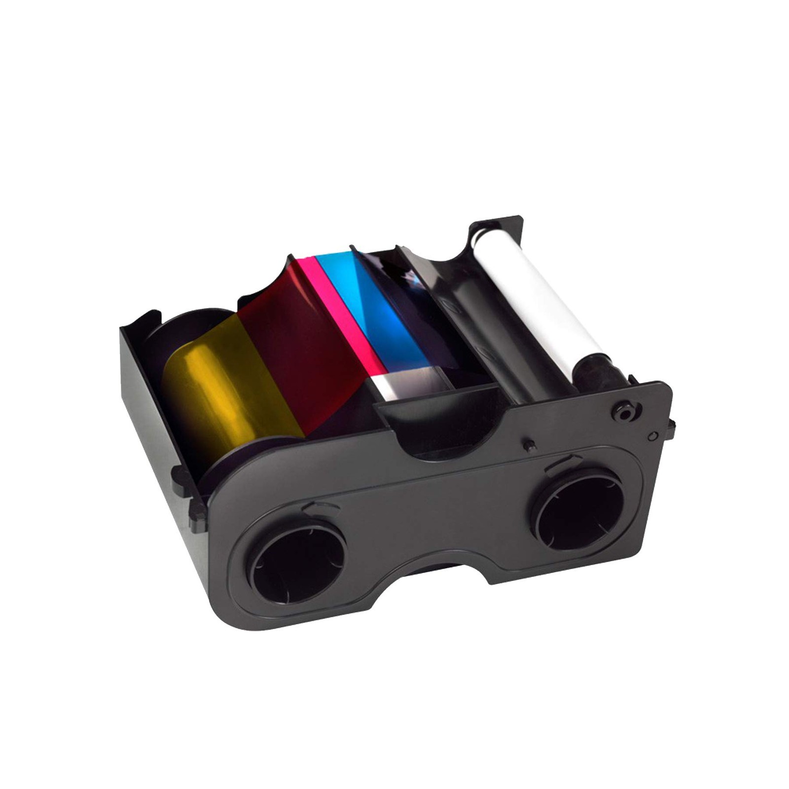 YMCKO Color Ribbon for ID Card Printers - 250 Prints, Black Overlay