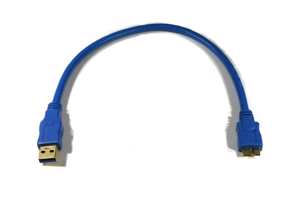 USB 3.0 SuperSpeed Micro-B Cable 1FT Blue