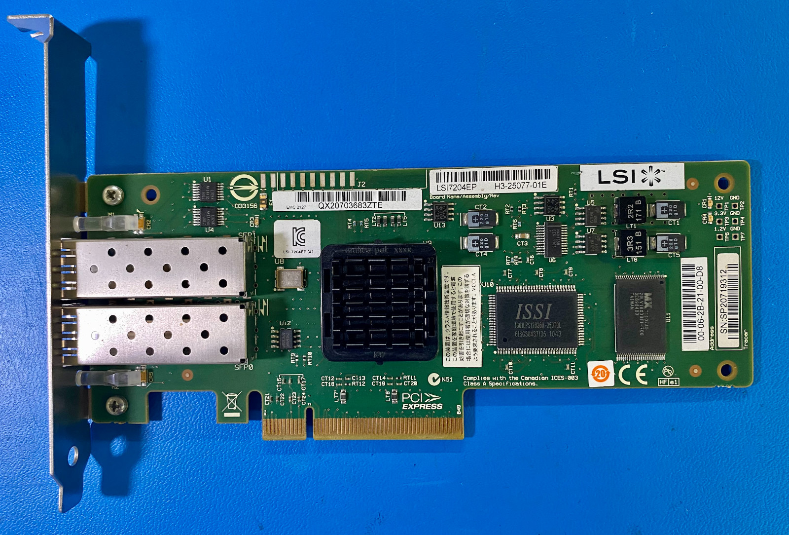 LSI7204EP (H3-25077-01E) LSI Logic Fibre Channel PCIe 4Gb/s Card