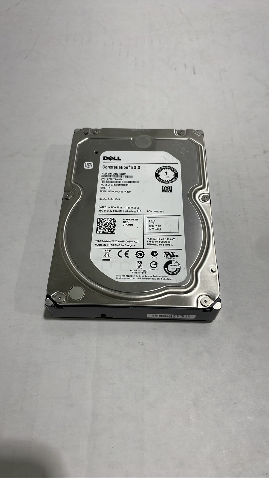 Dell Seagate Constellation ES.3 7200 RPM ST1000NM0033 1TB 3.5" SATA HDD