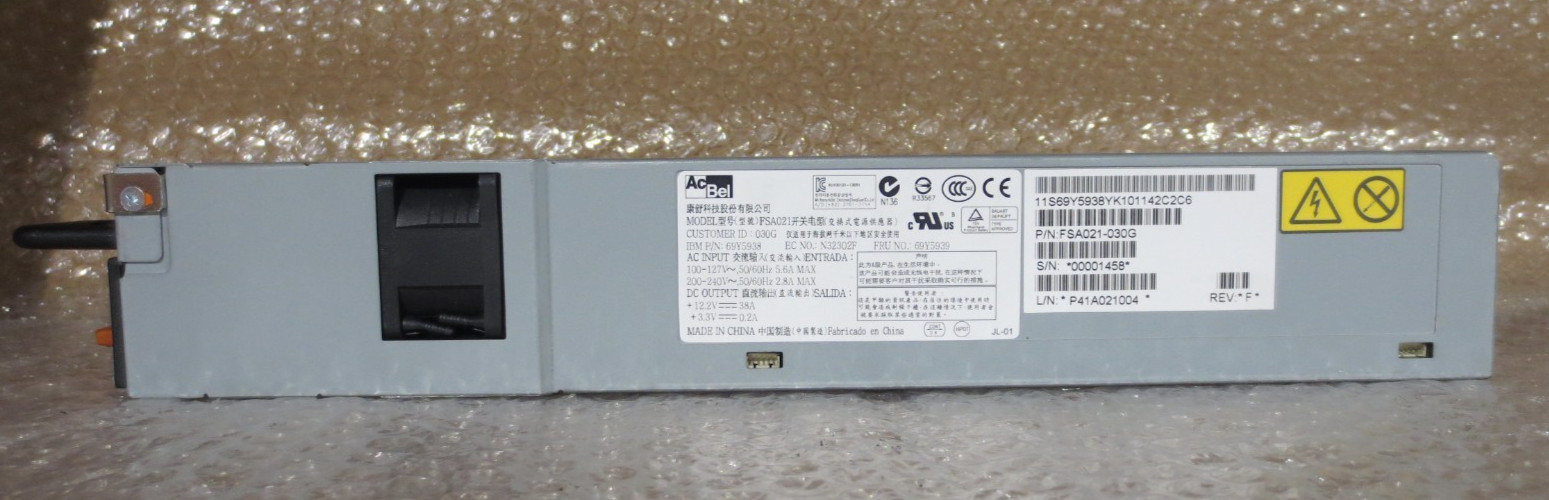 AcBel FSA021 460W IBM Server Power Supply Unit 69Y5938