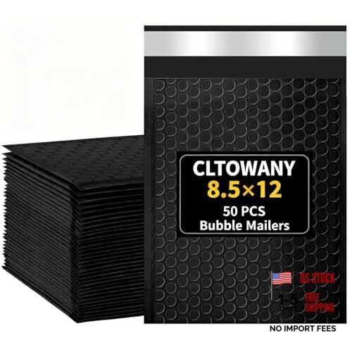 8.5×11 Bubble Mailers 50 Pack Waterproof Bubble Envelopes Self Seal 8.5×12 50PC
