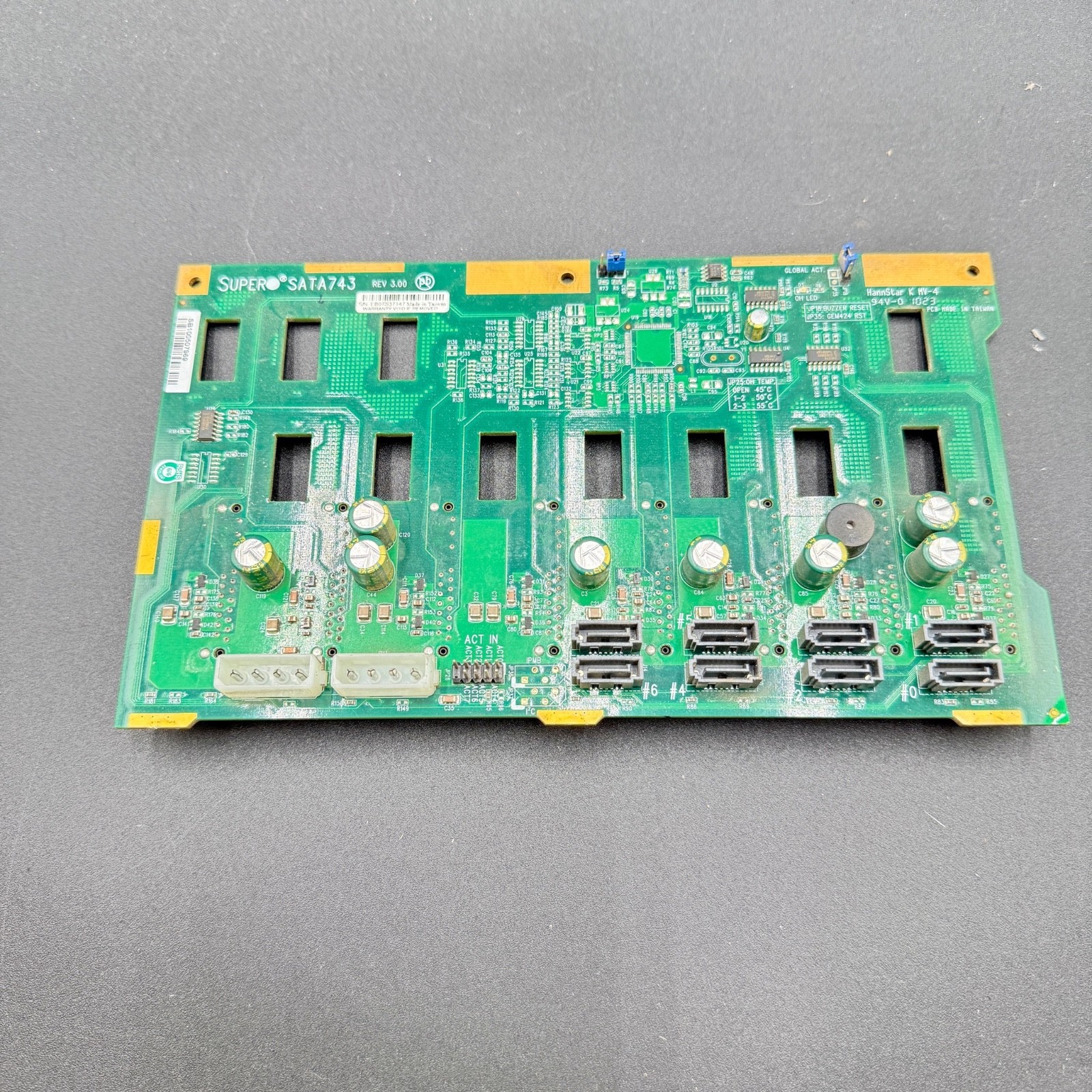 Supermicro SATA743 Rev 3.00 8-Port SATA Server Backplane for SC743 Chassis