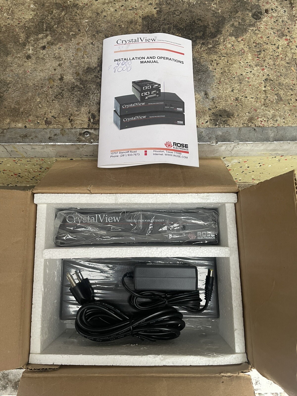 New Rose Electronics CRK-1P CrystalView CAT5 KVM Extender Kit, CRV-R & CRV-SL