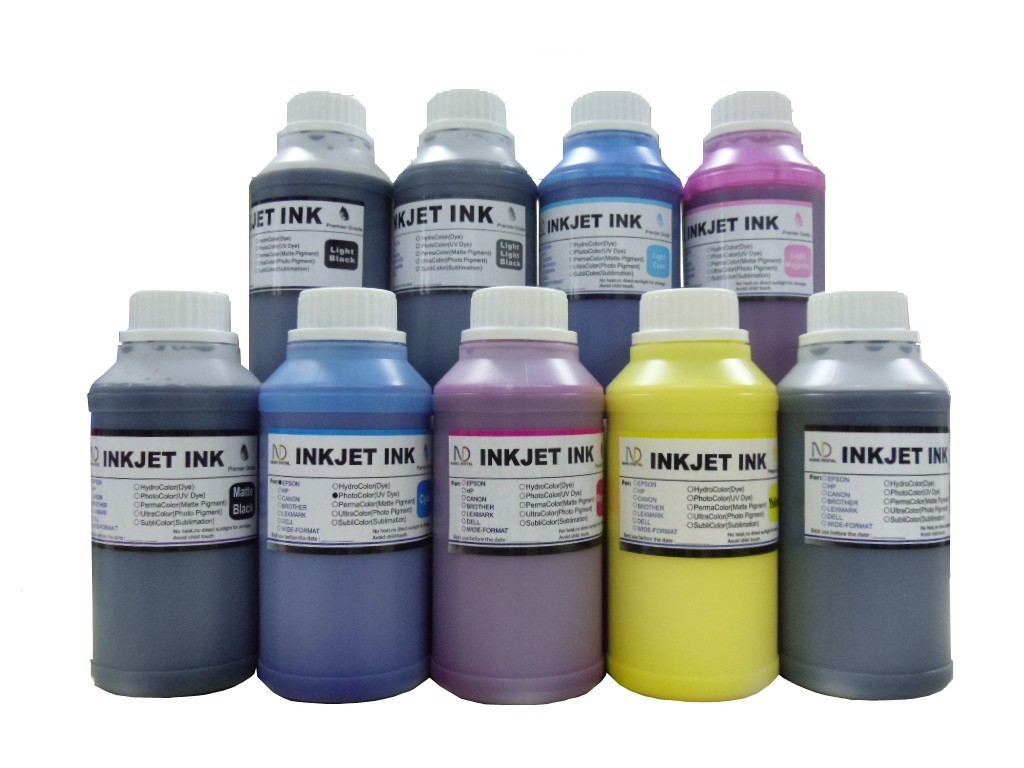 9x250ml ND® Pigment refill inks for T602/T611 T603/T612 Pro 7880 9880 Printers
