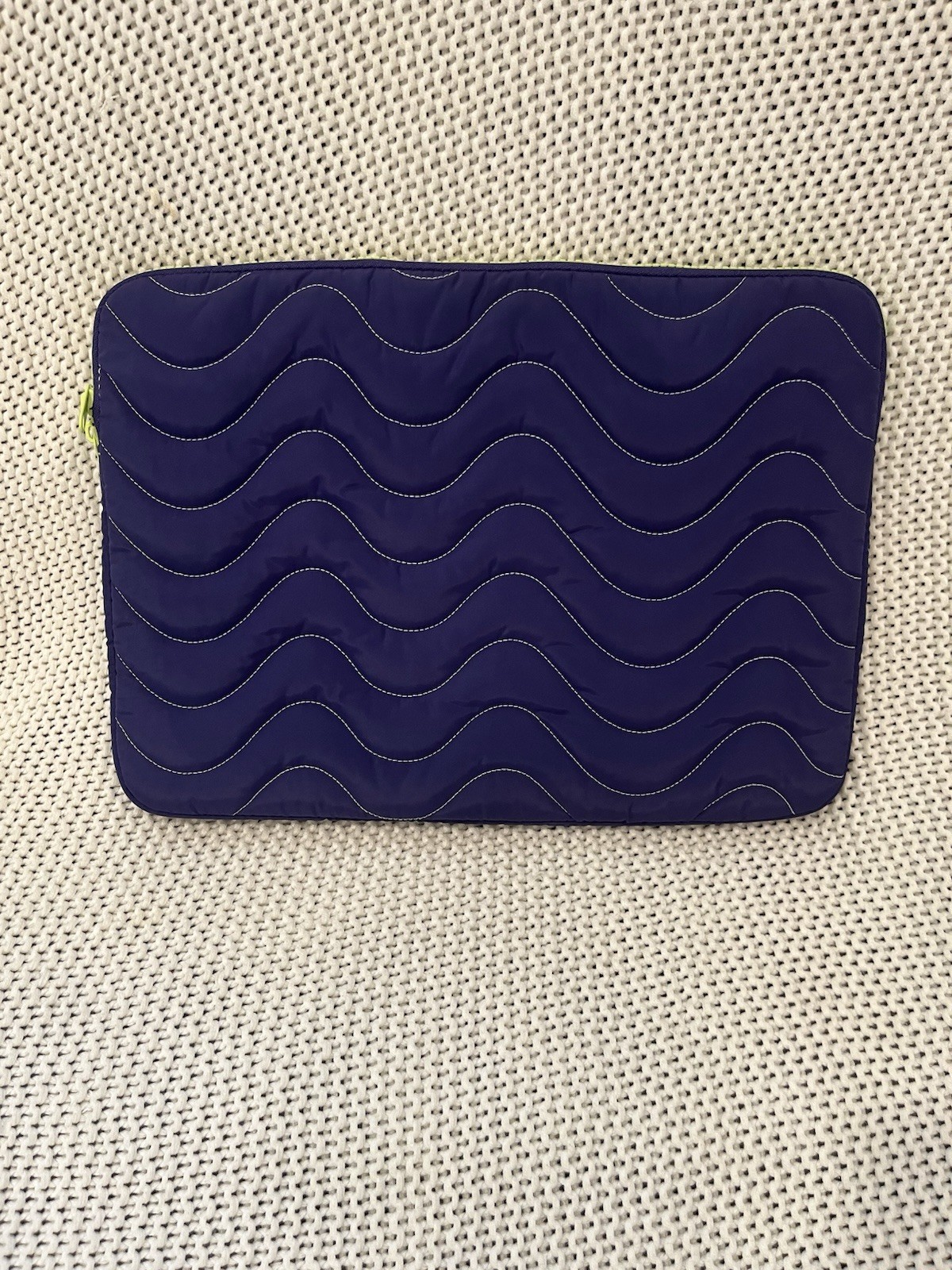 heyday Laptop Sleeve 14 Inch Quilted Wave Purple Padded Case Zip Protective