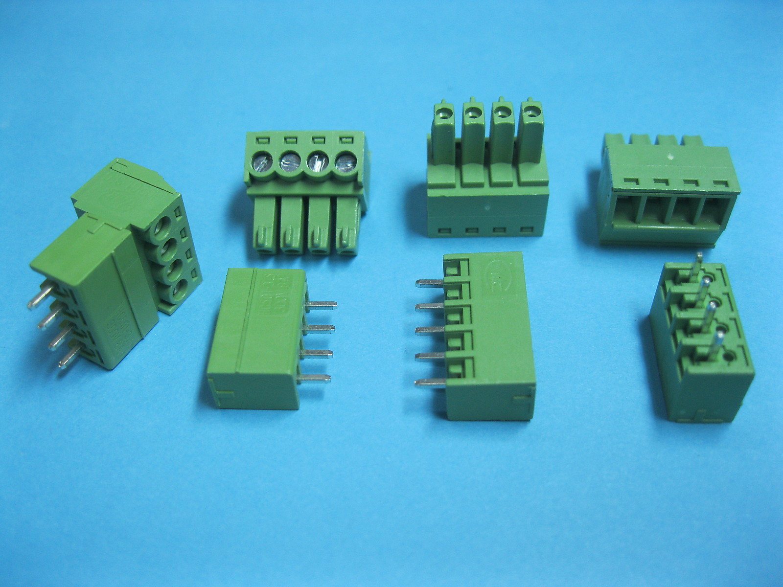 50 pcs Pitch 3.81mm 4way/pin Screw Terminal Block Connector Green Pluggable Type