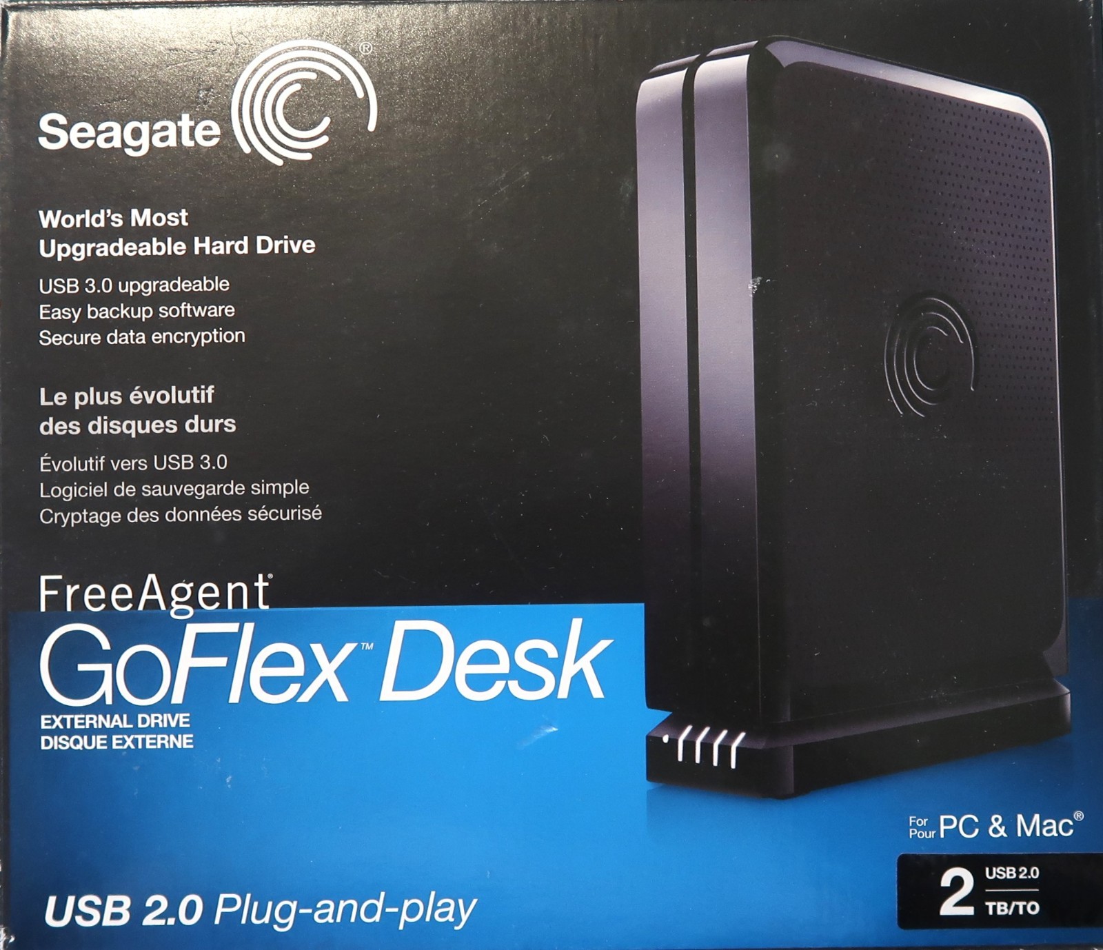 Seagate FreeAgent GoFlex Desk 2TB USB2.0 External 9ZQ2N2-570 STAC2000100 (New)
