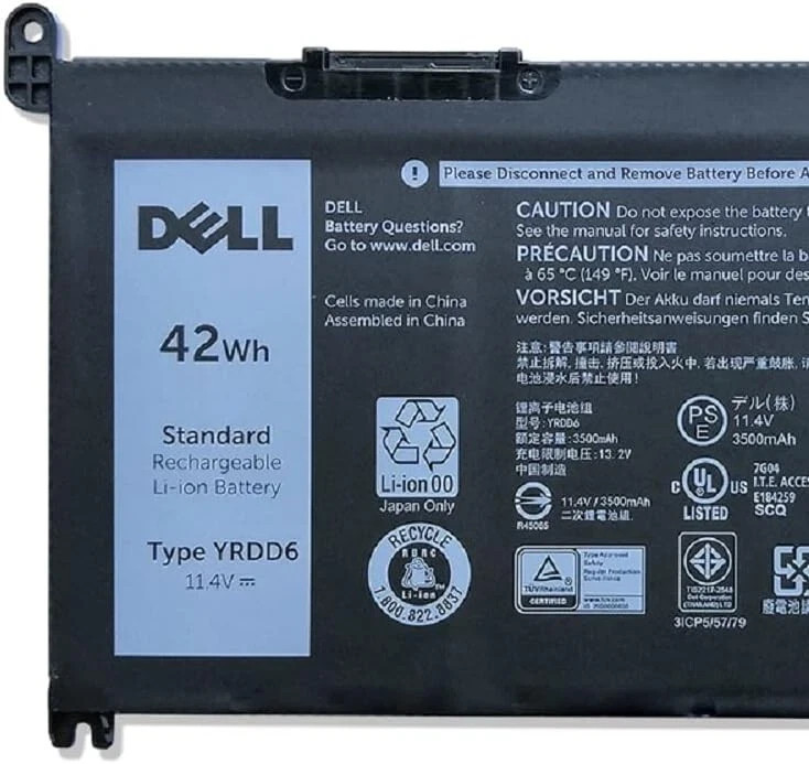 Original YRDD6 Battery 42Wh for Dell Inspiron 15 3583 i3583 P75F106 5585 5593 US