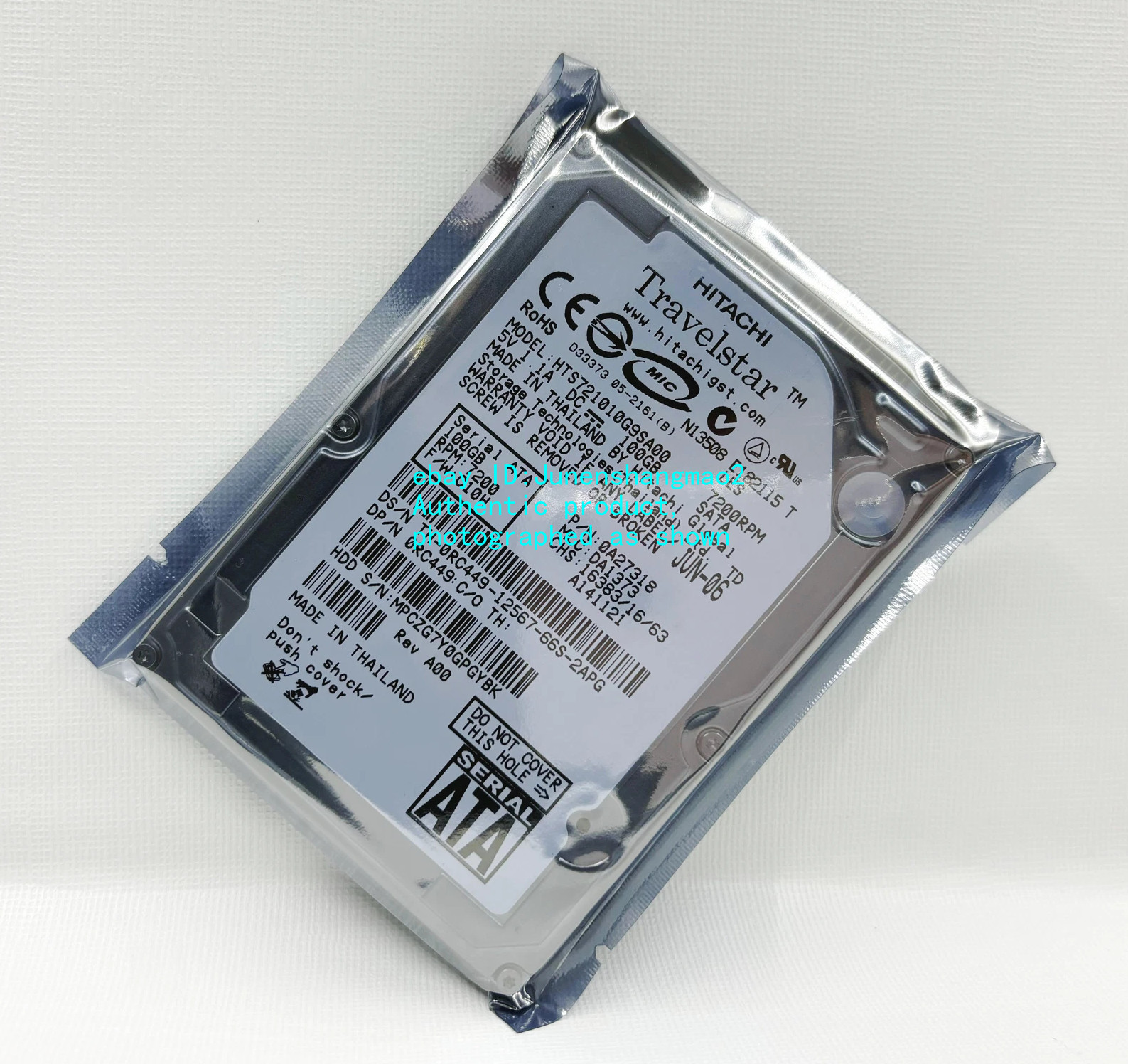 Hitachi 100GB 7200RPM HTS721010G9SA00 SATA 2.5-inch notebook hard drive