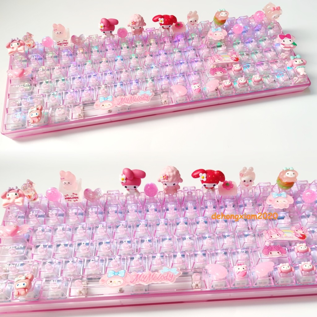 My Melody 3 Model Bluetooth Wireless RGB Mechanical Keyboard 100 Keys Keypad ABS