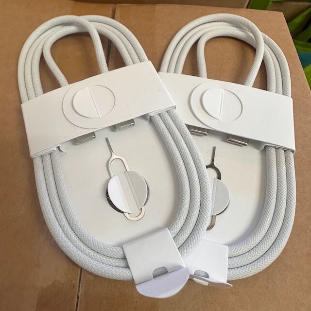 2X Apple iPhone Braided Type-C to Type-C Charging Cable (USB-C) 1M iPhone 15 16