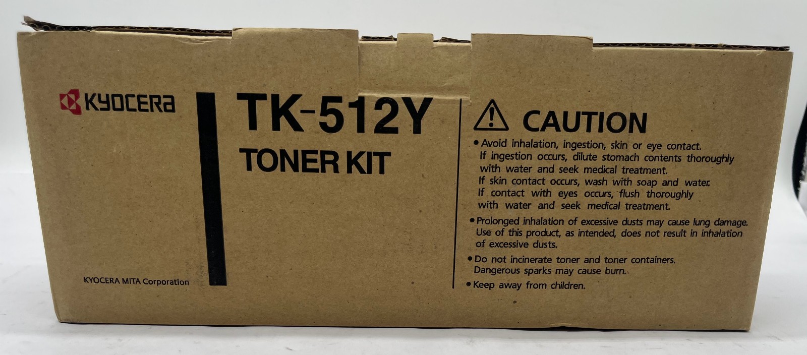 Genuine Kyocera Mita TK-512Y (TK512Y) Yellow Toner Cartridge, OEM