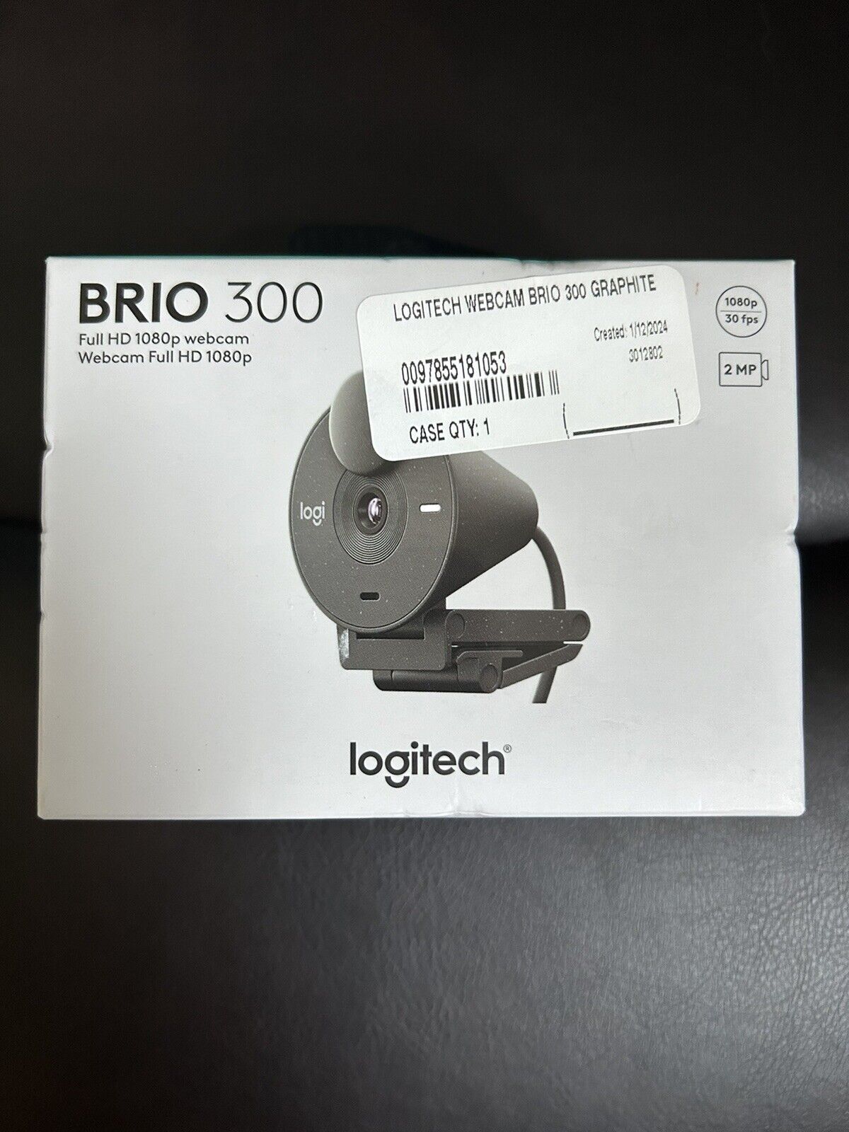 New Logitech Brio 300 Full HD 1080p webcam with auto light correction