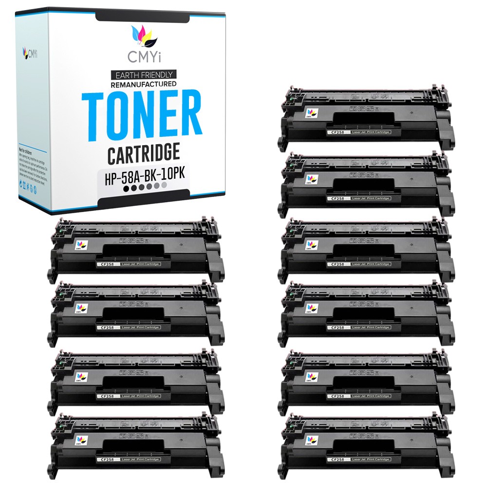 10PK CMYi Replacement 58A Combo Pack Toner for HP LaserJet Enterprise MFP M430f