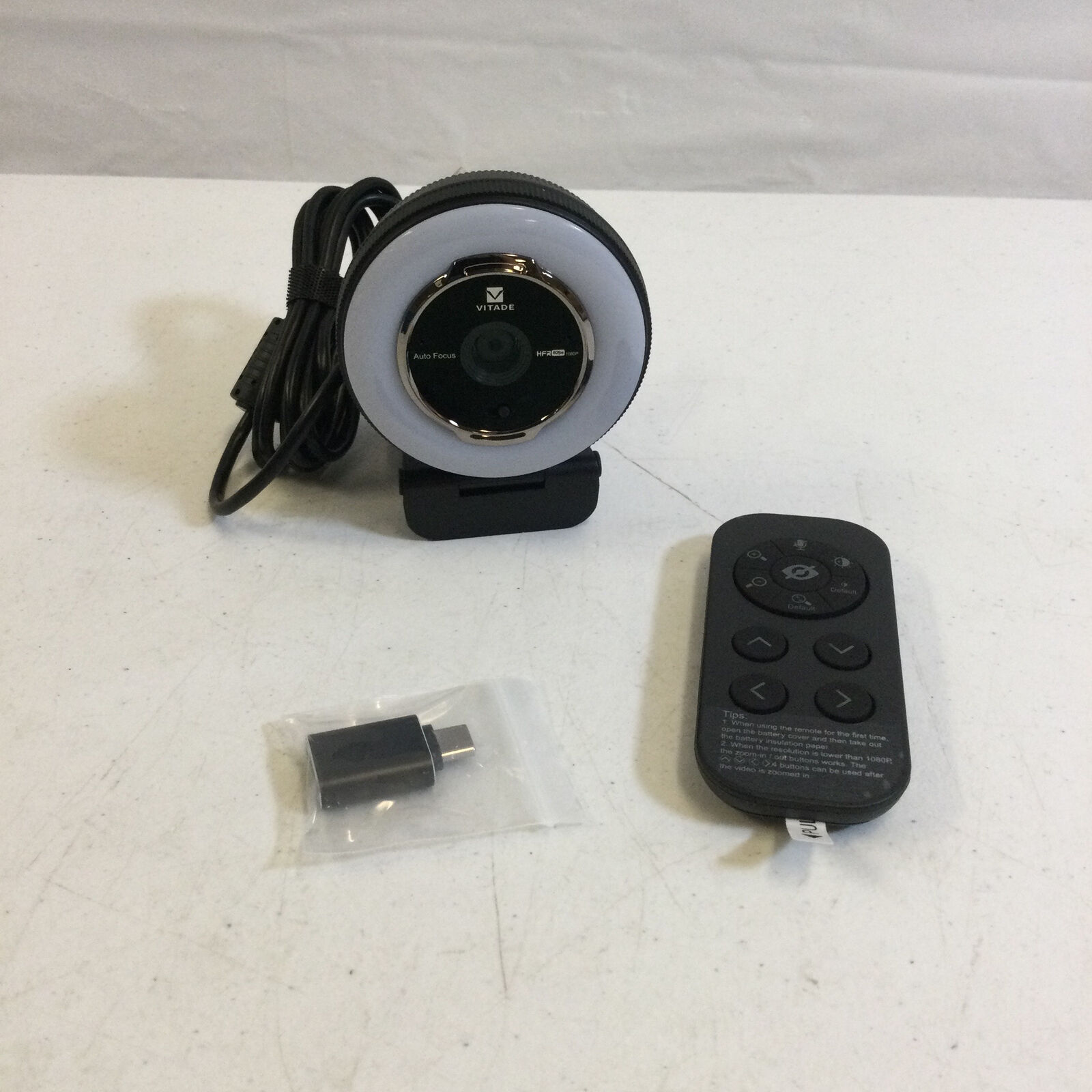 VITADE 862PRO Black Auto Focus 1080P 60FPS Remote Control Streaming Webcam