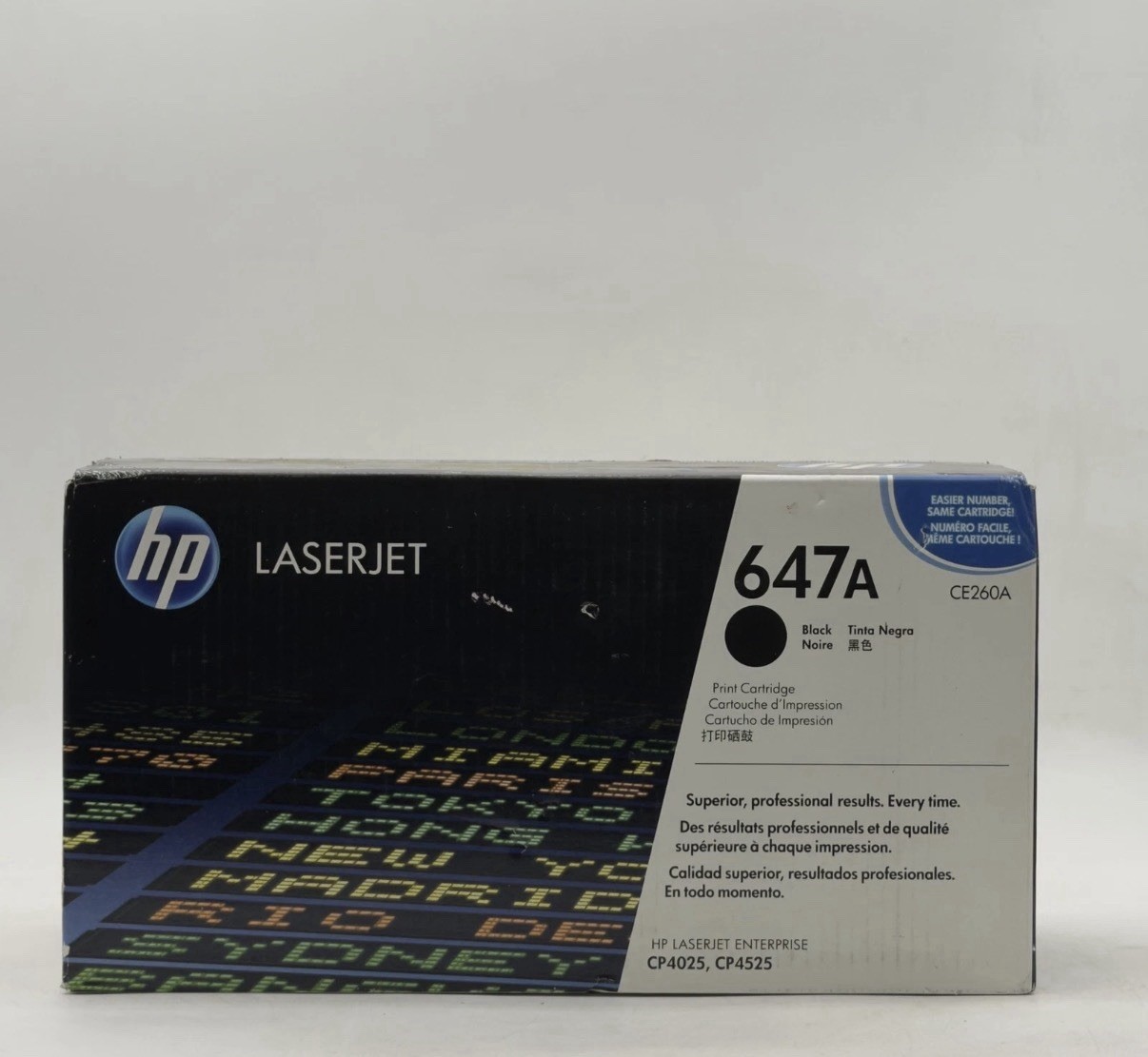 HP 647A Black Toner Laserjet Cartridge NEW Sealed Box Genuine CE260A NIB