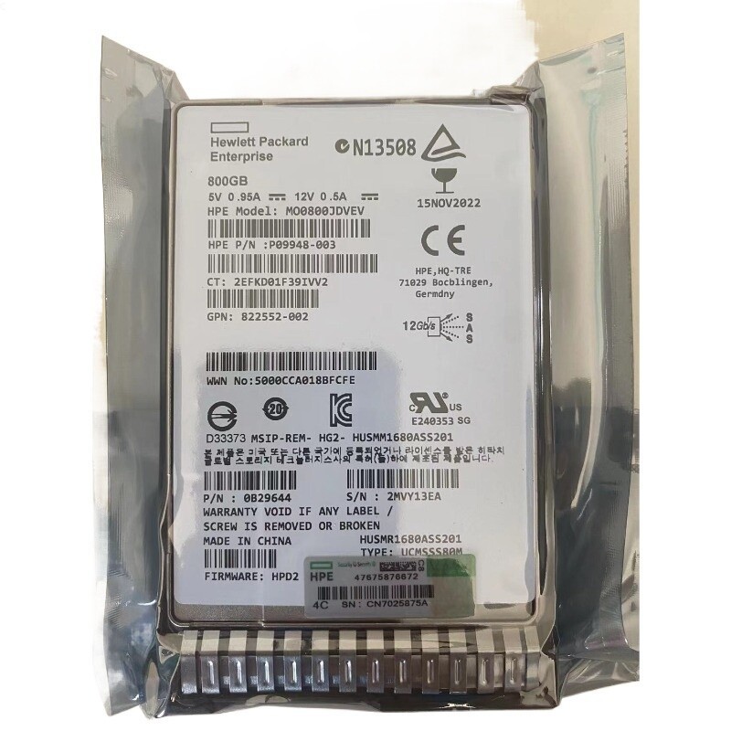 HPE P49047-B21 P49745-001 800GB 2.5″ MU SAS 12G Server SSD