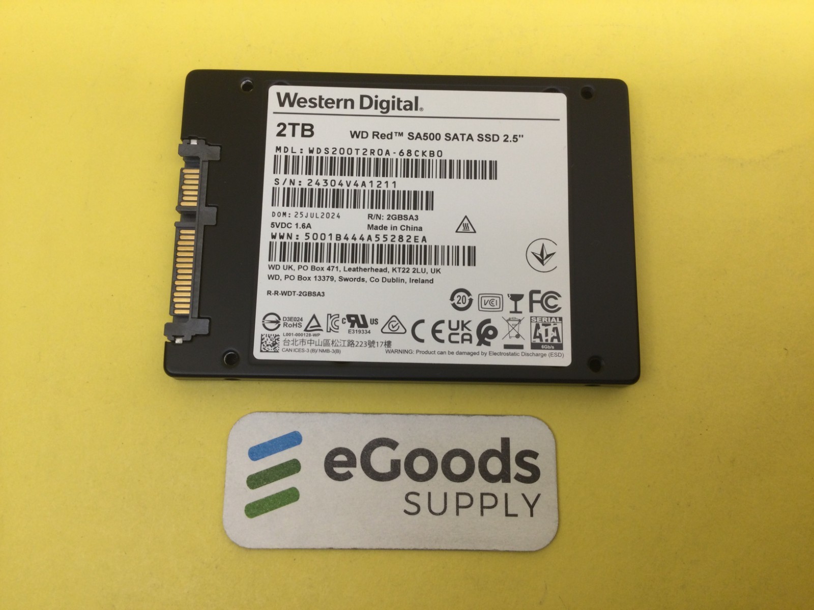 WDS200T2R0A Western Digital WD Red SA500 2TB 2.5' SATA NAS SSD