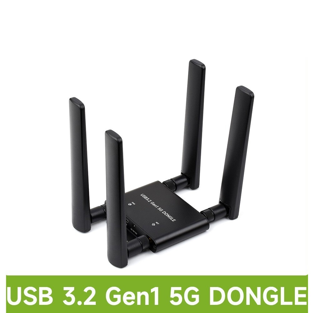 Waveshare 5G DONGLE Expansion Board, USB 3.2 Port, Aluminum Alloy Case Quad