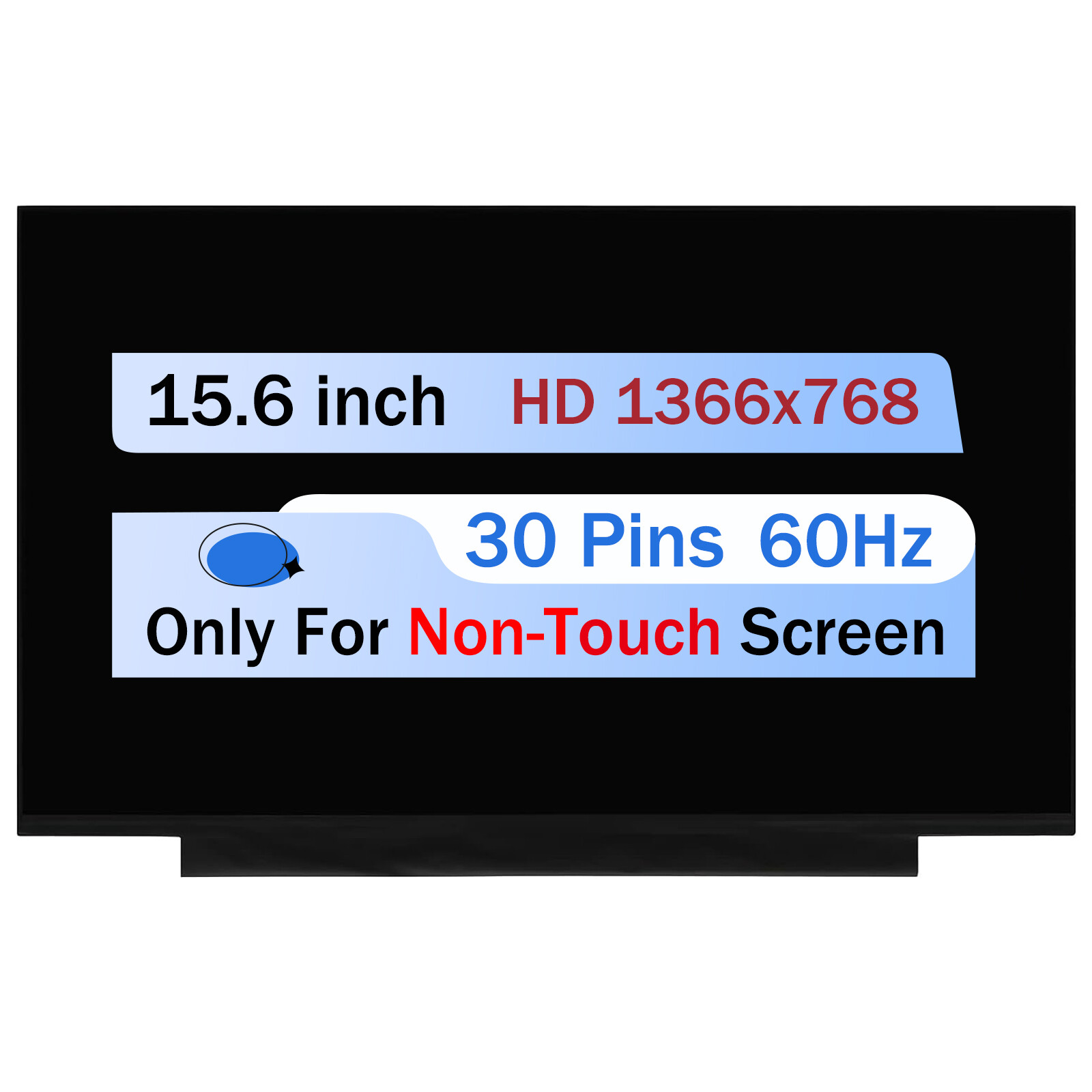 15.6" HD for HP 15-fc0093dx 15-fc0025dx LCD Non-Touch Screen Replacement 30 Pin