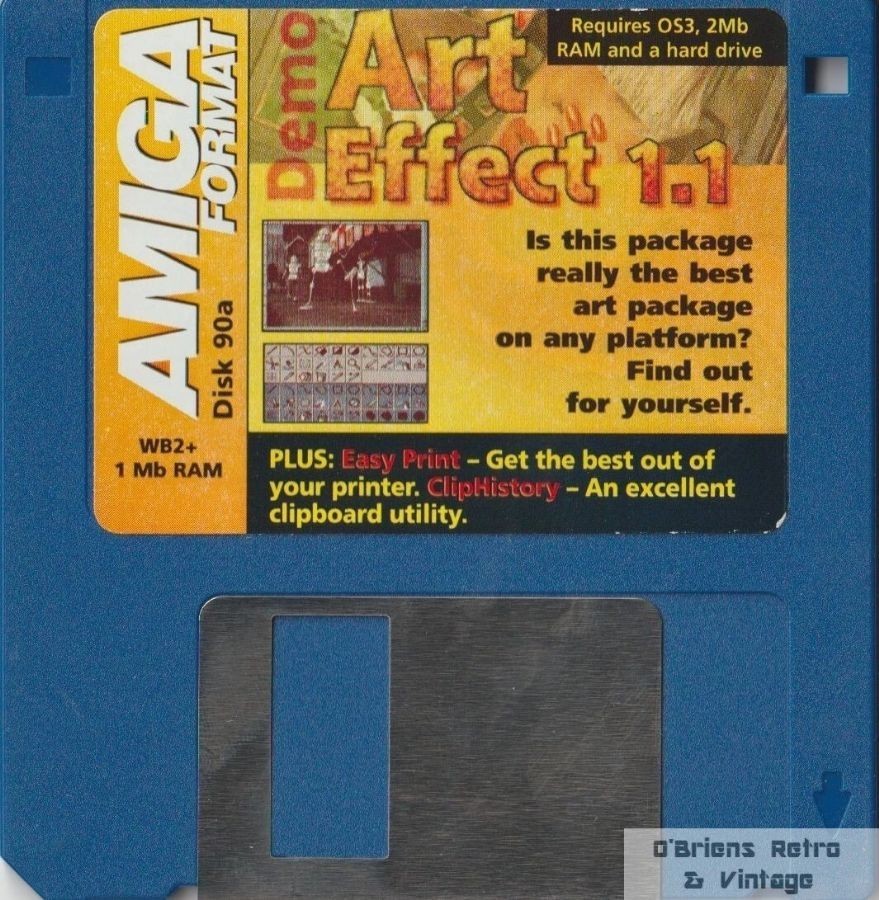 Amiga Format Coverdisk 90A, Art Effect 1.1, Commodore Amiga - Floppy Disk