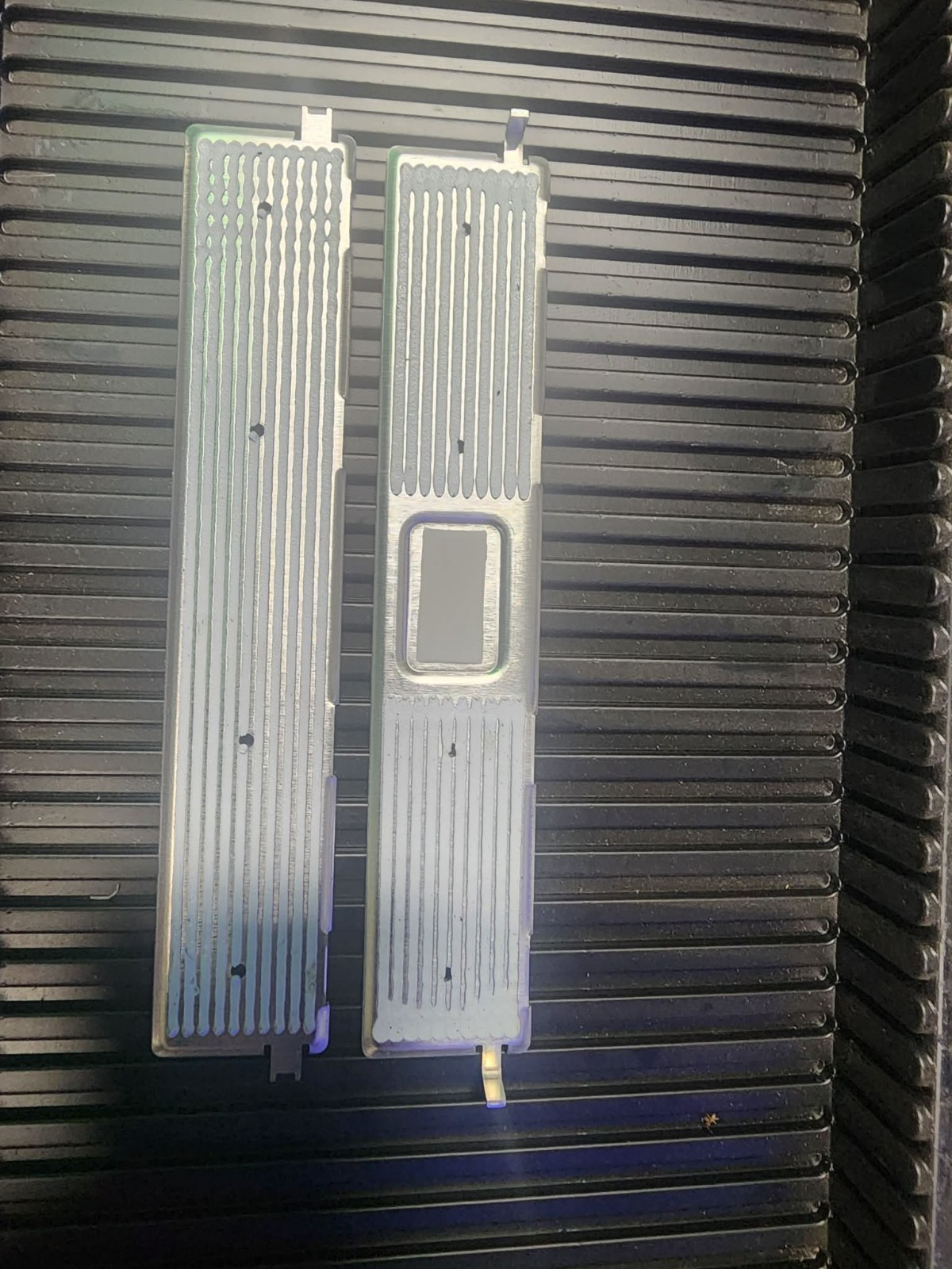 Lot of 66 OEM Rambus RIMM Heatspreaders – Front + Back – Mixed Condition