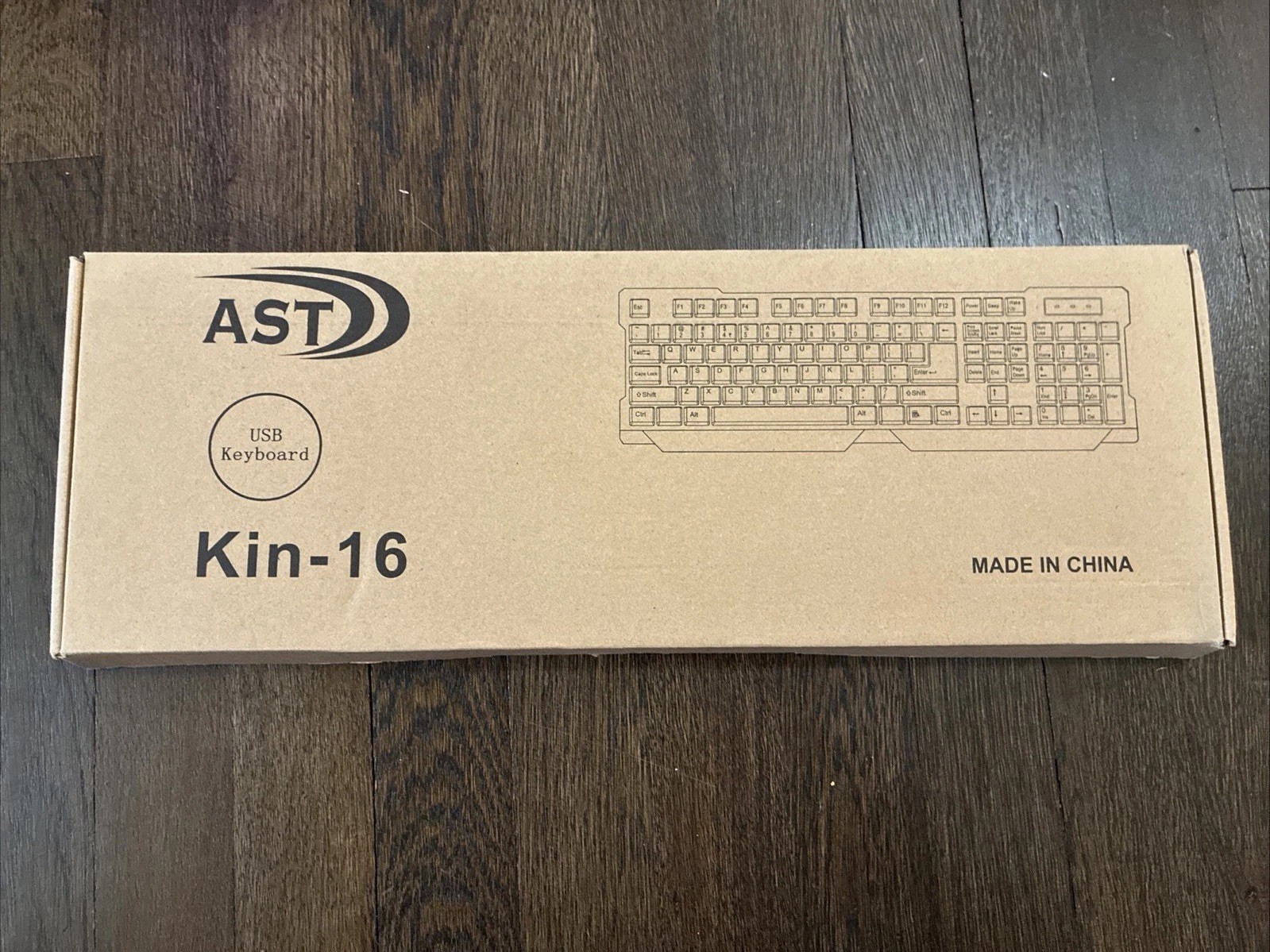 Ast Kin-16 USB Keyboard Wired, Black NEW