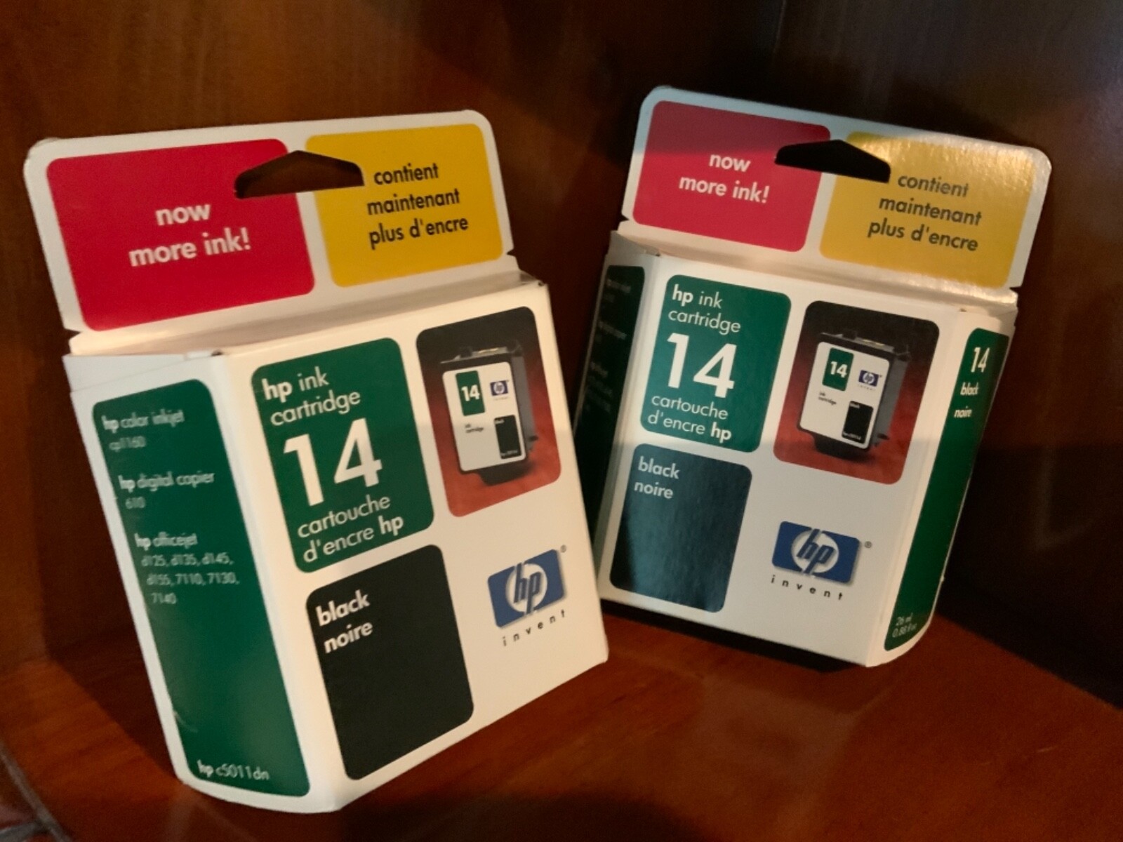 HP ink Cartridge 14 invent 97 tricolor print large grand black 2005 2007 set