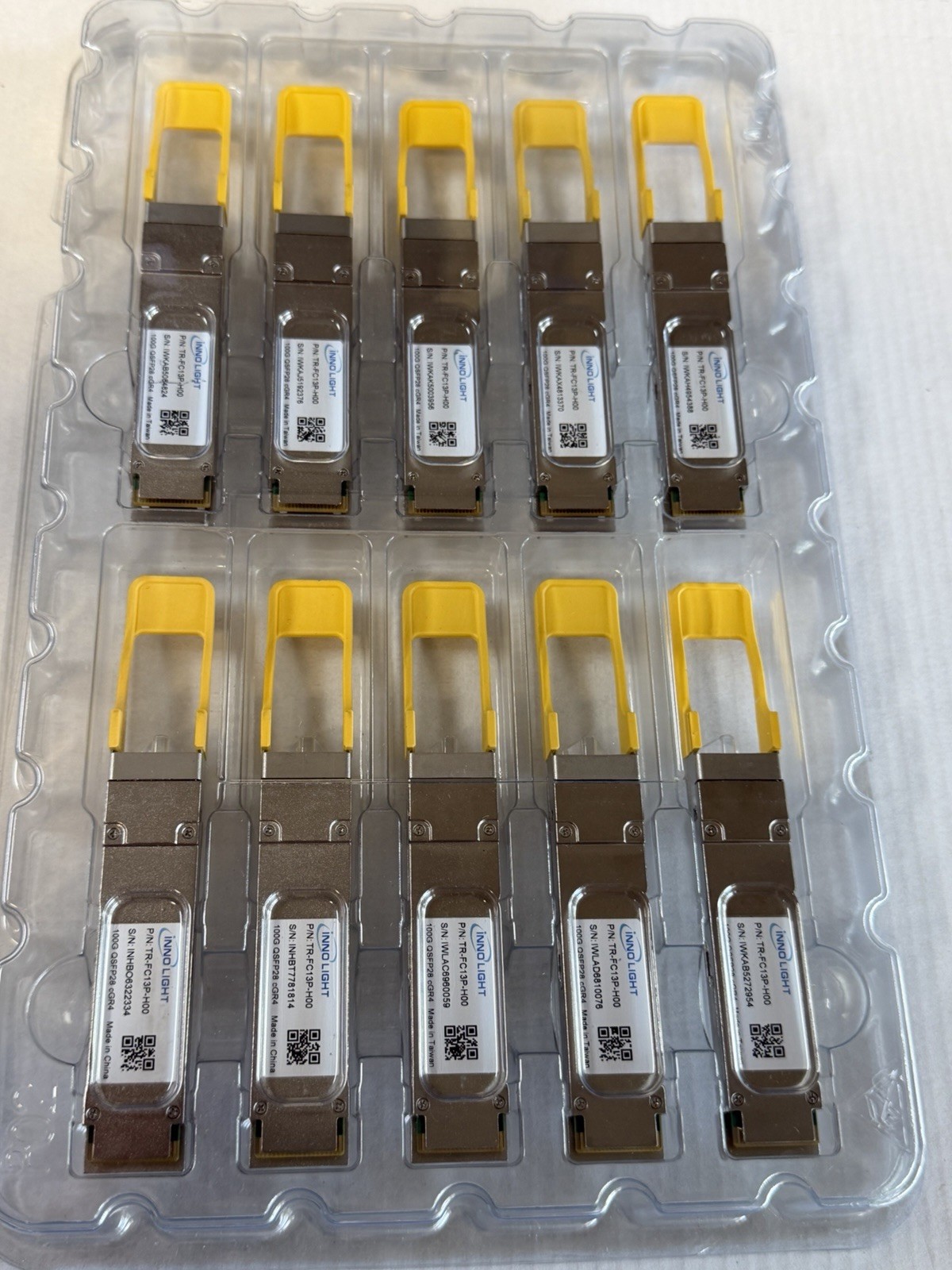 InnoLight TR-FC13P-H00 100G QSFP28 cGR4 Transceiver New tested pulls Qty 10