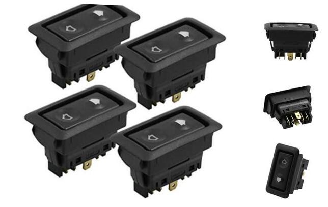 4pcs DC 12V Universal 6 Pins Momentary Electric Illuminated Power Window