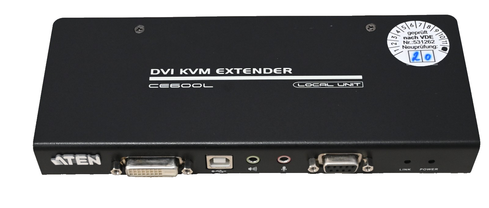 ATEN CE600 DVI KVM Extender CE600L Local Unit Without Remote Unit Used