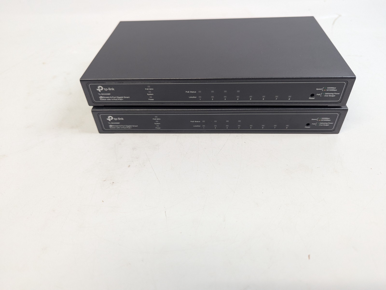2  TP-LINK JetStream TL-SG2008P 8-Port Gigabit Layer 2 Smart PoE+ Switch *PARTS*