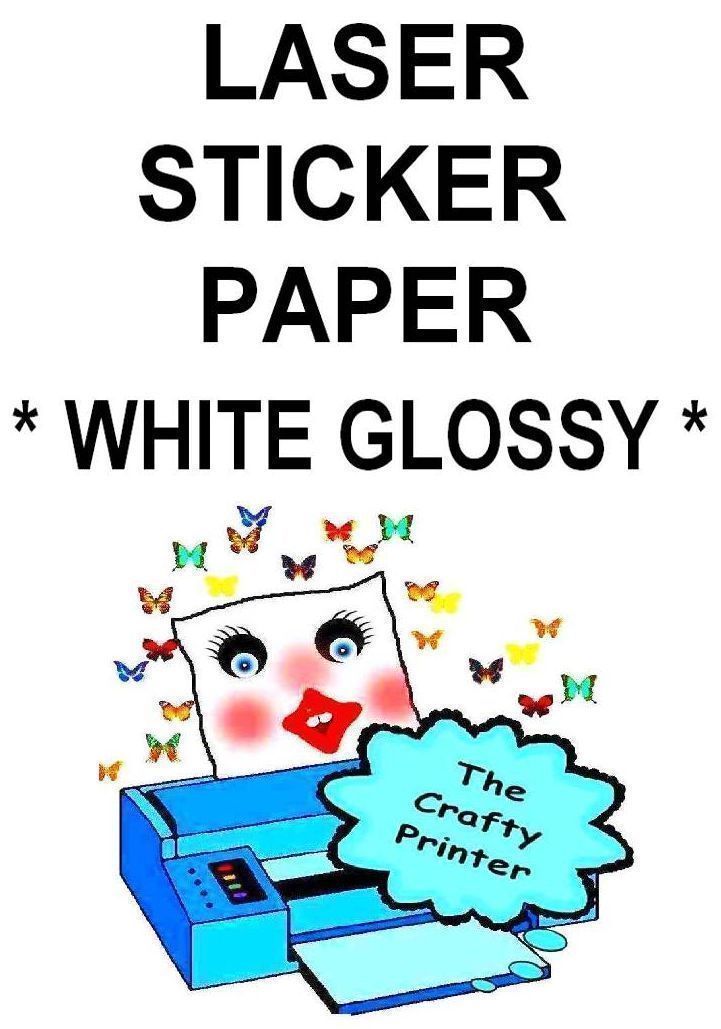 30% OFF LASER White Gloss Adhesive Label/Decal Sticker Paper *10 Pack