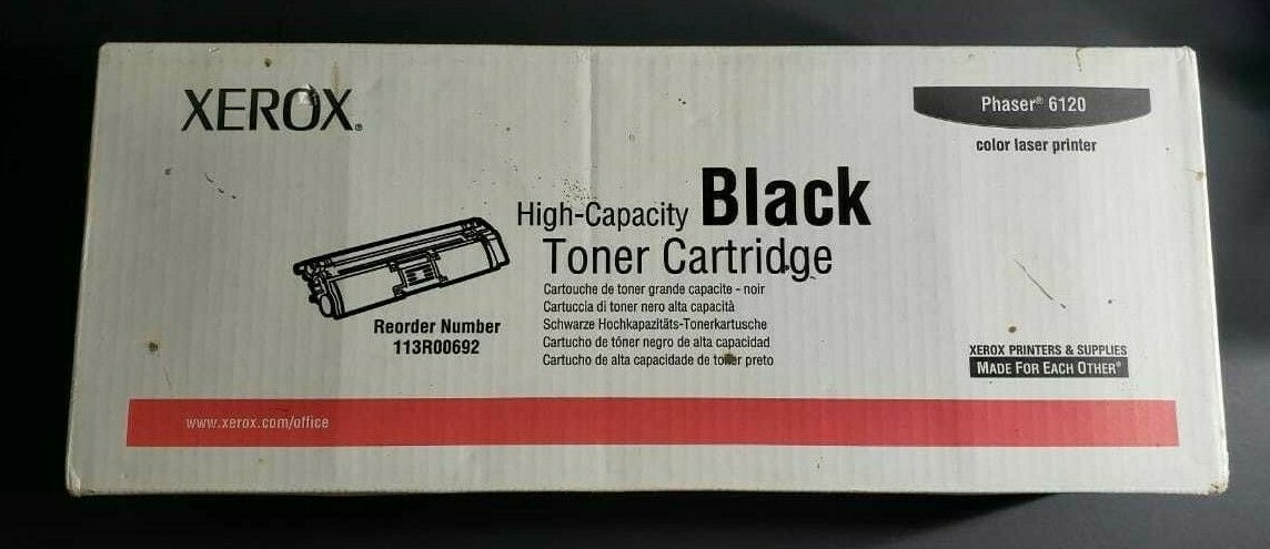 Xerox PHASER 6120 Toner Black 113R00692 New