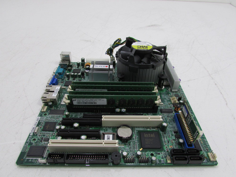 Supermicro PDSML-LN2+A-JN001 Motherboard with RAM and heat sink 