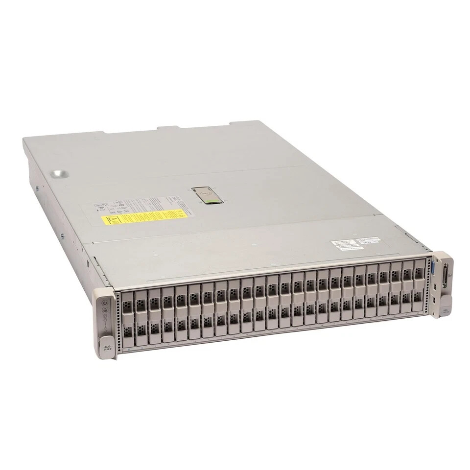 Cisco UCSC-C240-M5SX 24SFF Server, 2x Platinum 8168, 192GB RAM, 25GbE, RAID