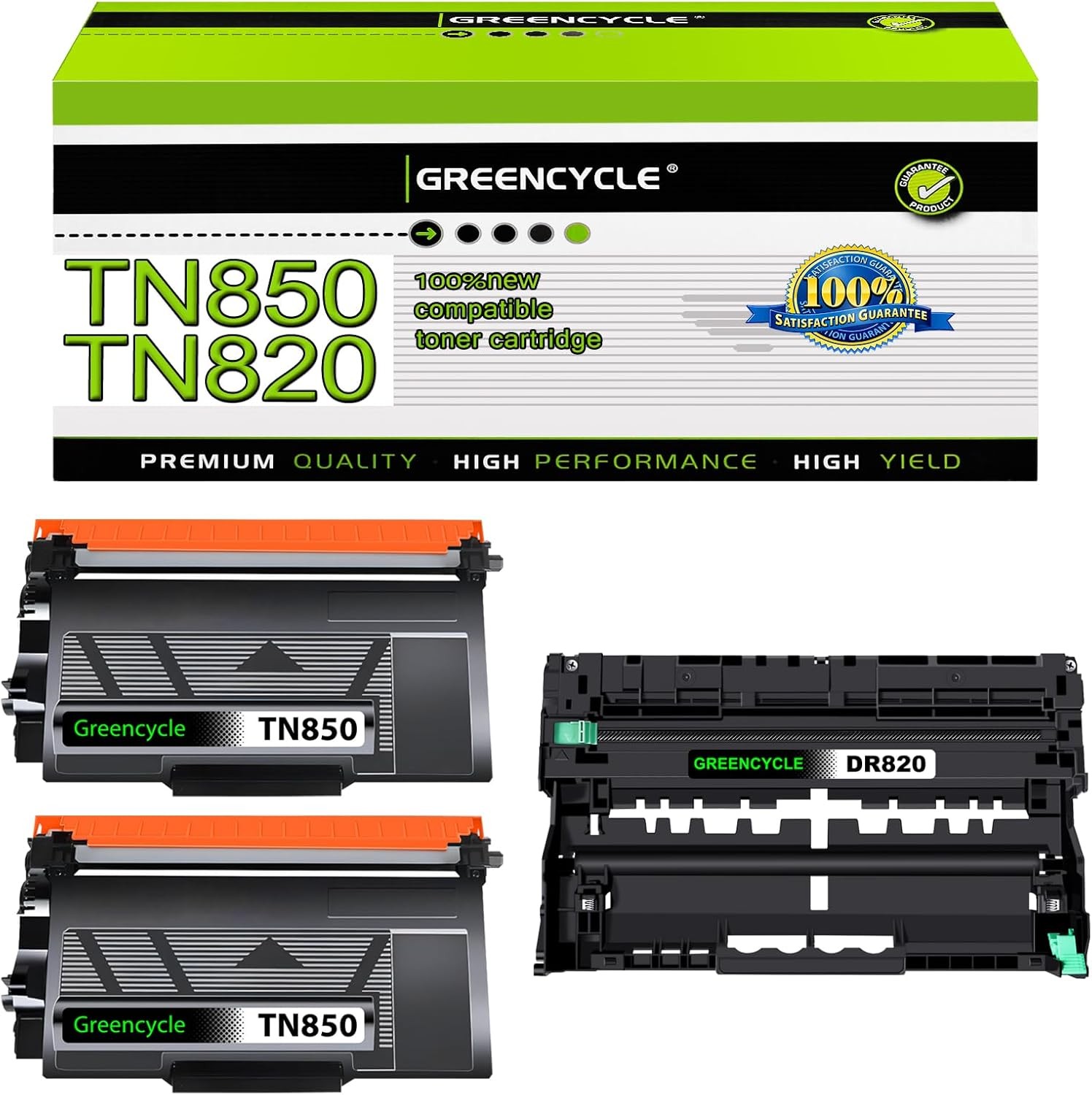 2PK TN850 Toner + 1PK DR820 Drum Unit for Brother HL-L6400DW HL-L6400DWT L6300DW