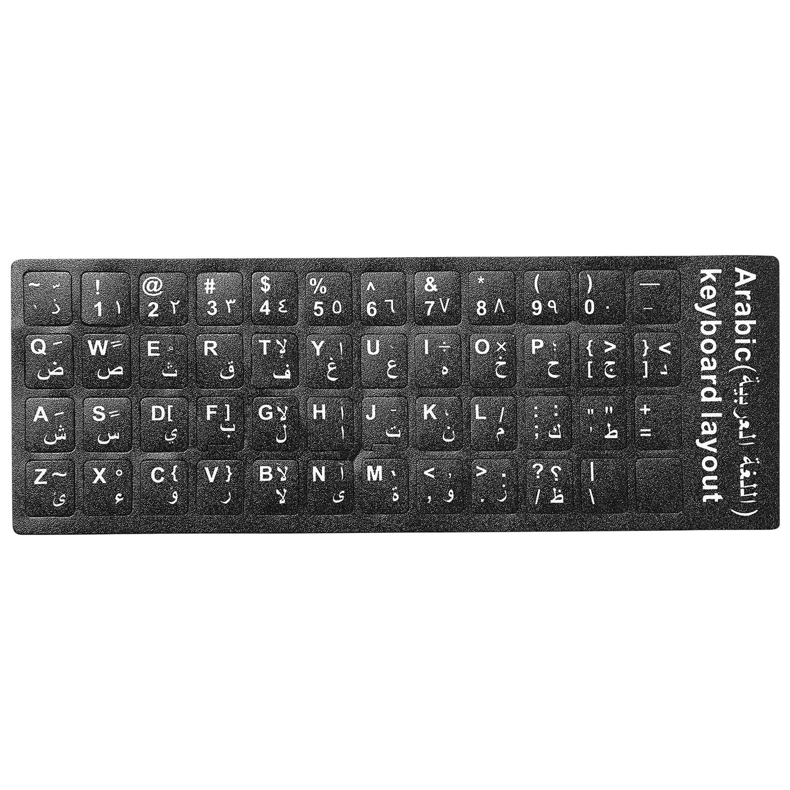 1PC Arabic Mini Computer Keyboard Stickers Layout White Letter