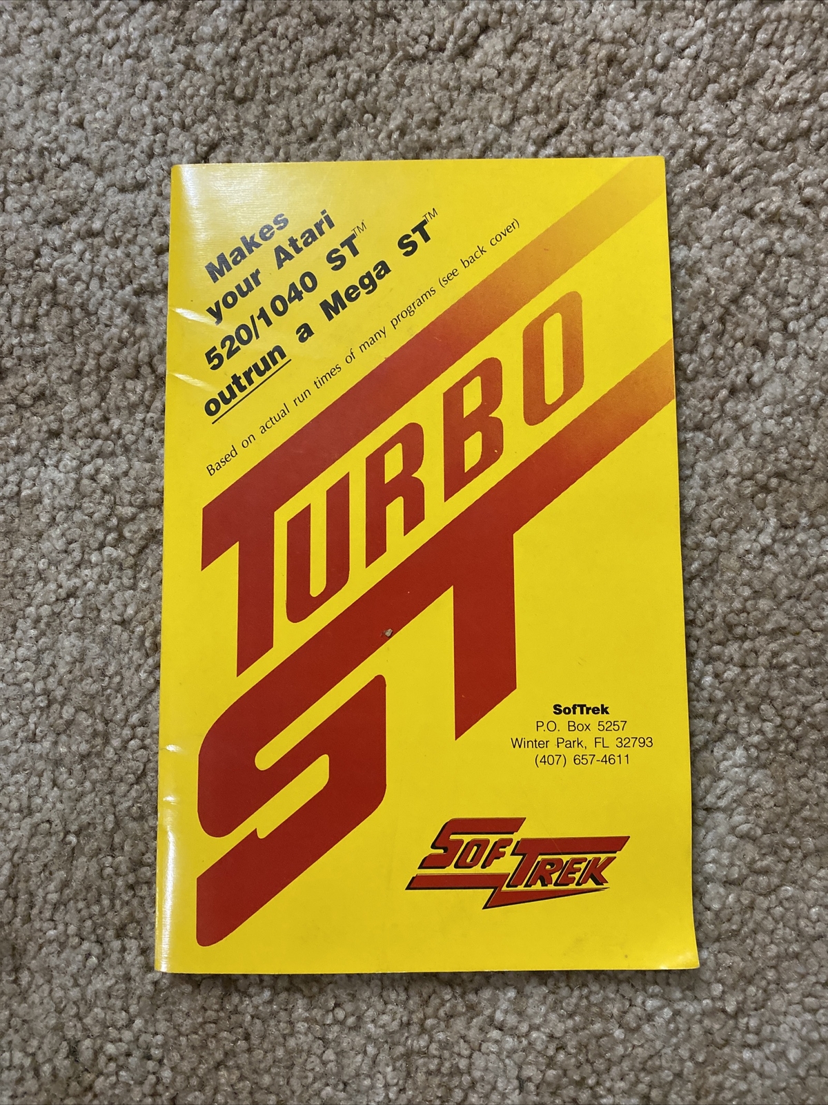 Vintage Softrek Turbo ST For Atari 520/1040 ST To Outrun Mega ST Speed Disk