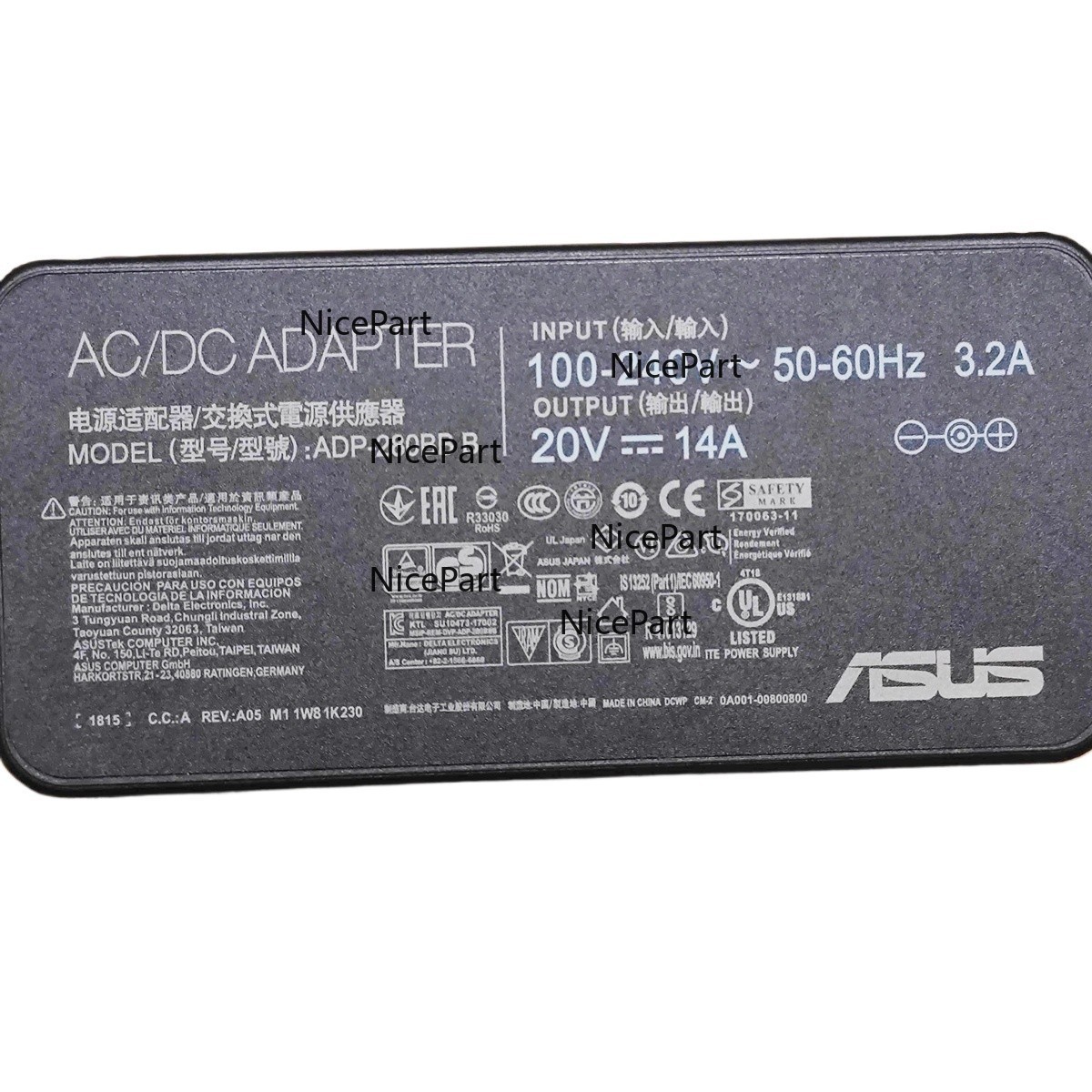 1pc For ADP-280BB B 280W 20V+ Power Cord AC Adapter Charger