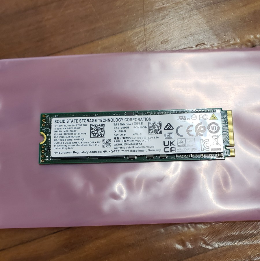 HP SSSTC M08138-001 CA5-8D256-HP M.2 NVMe 256GB PCIe Gen3 x4 CA5 SSD
