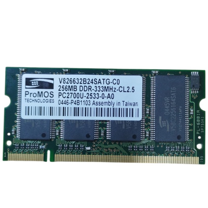 RAM Module PROMOS 256MB DDR 333MHz V826632B24SATG-C0 PC2700U-2533-0-A0