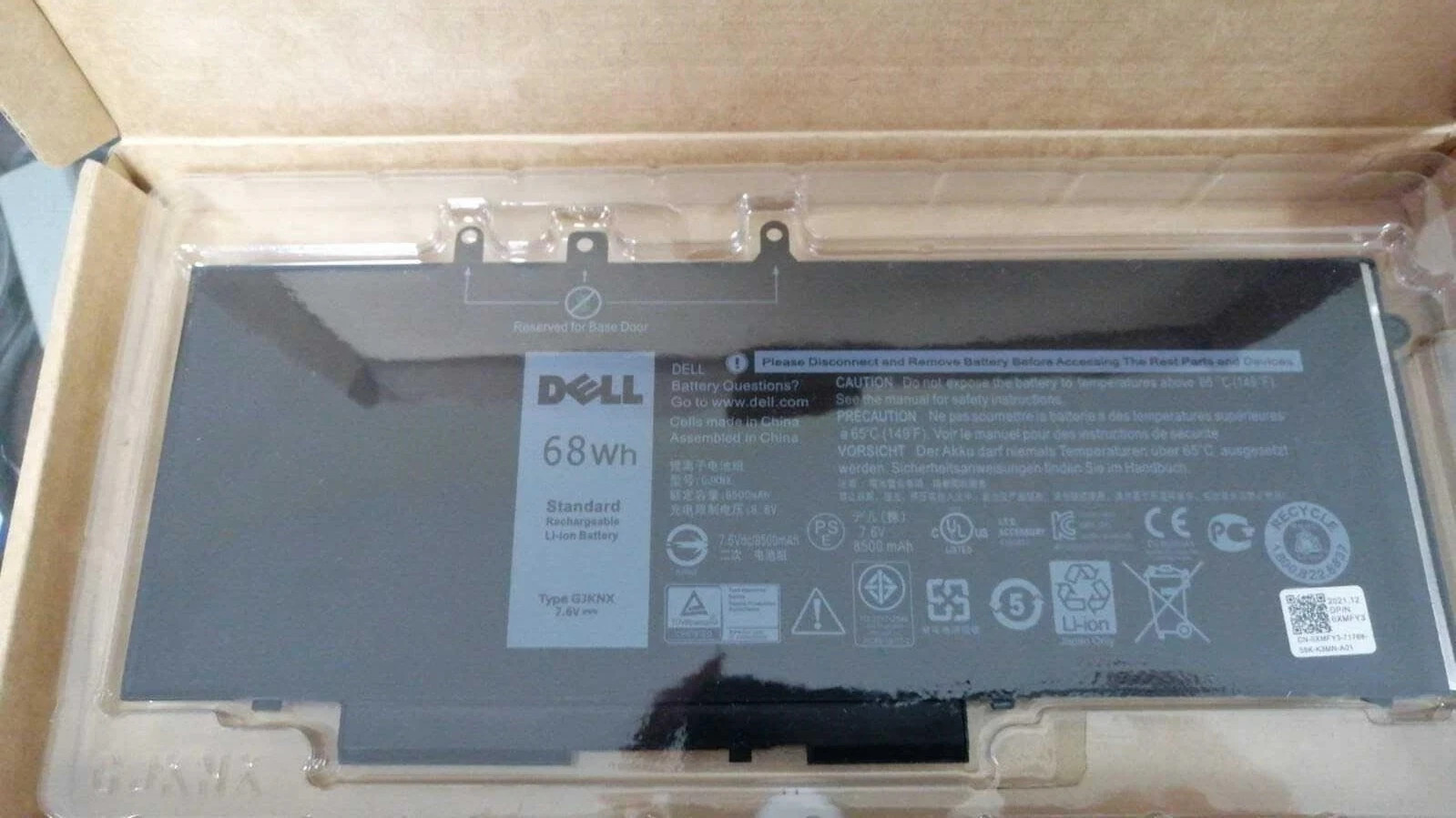OEM GJKNX Laptop Battery For Dell Latitude 5480 5580 5280 5490 5580 5590 5591