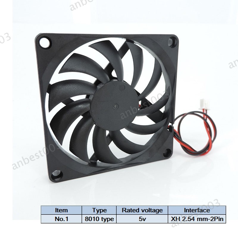 DC 5/12v 24V 8cm 8010 8015 8025 3/4pin Brushless Cooling Fan Heatsink Radiator
