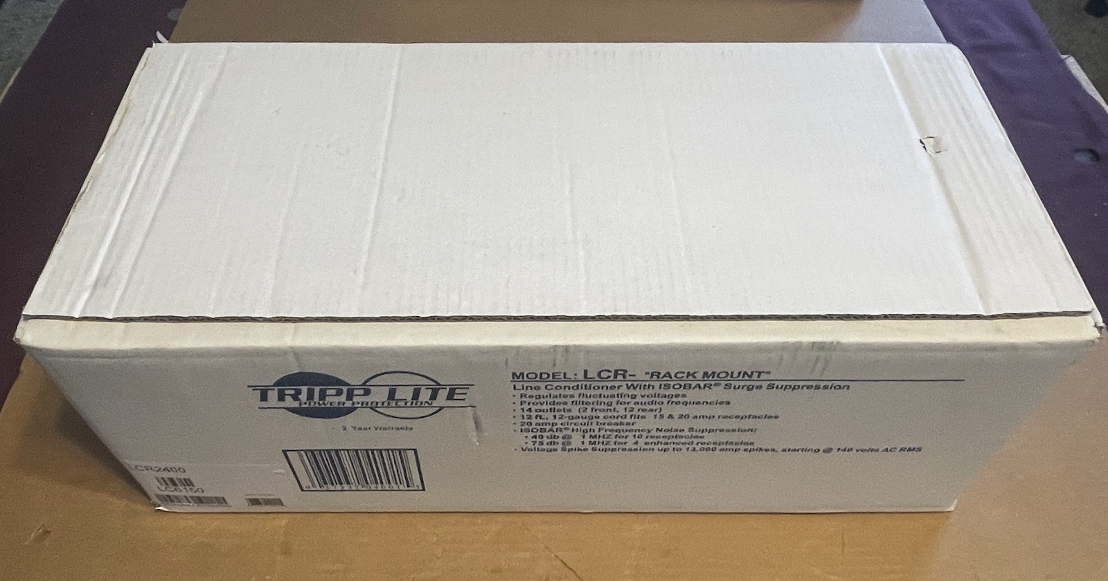 NEW SEALED TRIPP LITE LCR-2400 AC Voltage Regulator Transient Surge Supressor