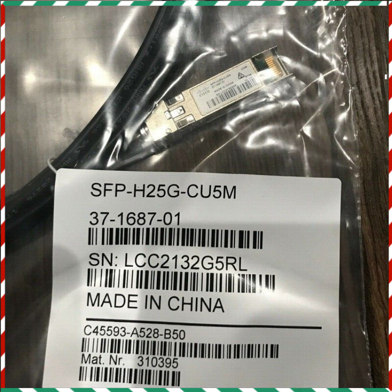 New Cisco SFP-H25G-CU5M 5 Meter 25GBASE-CU DAC SFP28 Passive Twinax Cable