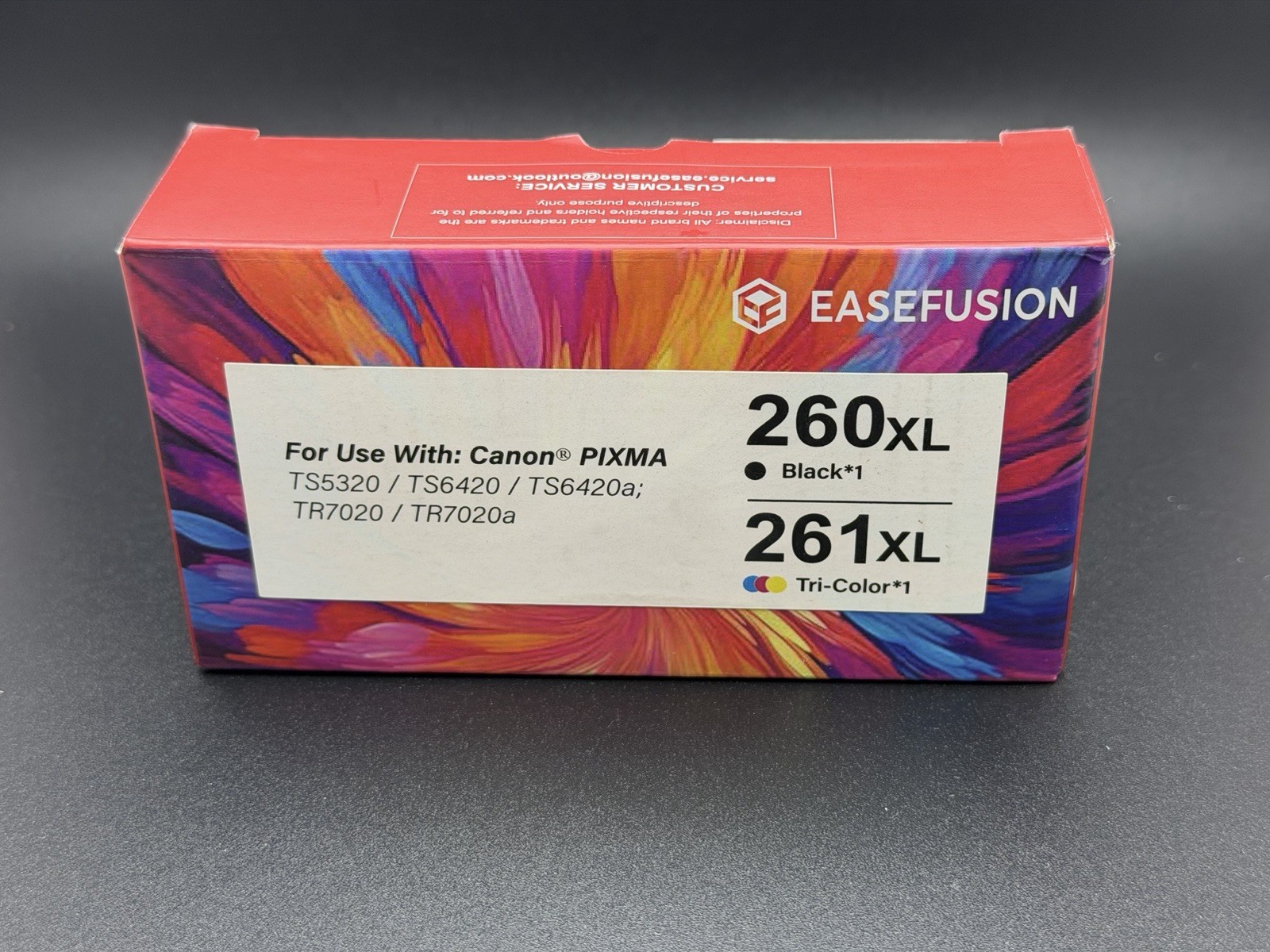 EaseFusion 260XL 261XL Ink Cartridges Replacement for Canon Pixma TS5320 TS6420